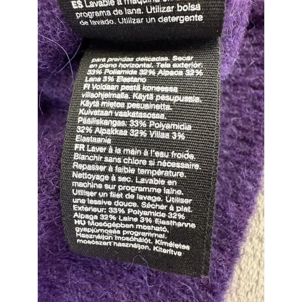 & Other Stories Purple Wool Alpaca Blend Crewneck Sweater XS